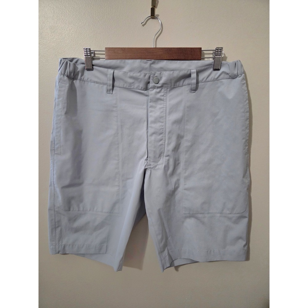 FootJoy Mens Medium Performance Golf Shorts Light Grey Stretch FJ Logo Athletic - Picture 6 of 10